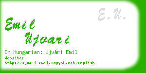emil ujvari business card